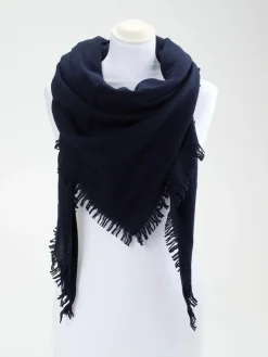 – Dreieckstuch aus Wolle-Kaschmir Dunkel*Blui Best