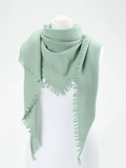 – Dreieckstuch aus Wolle-Kaschmir Salbei*Blui Sale