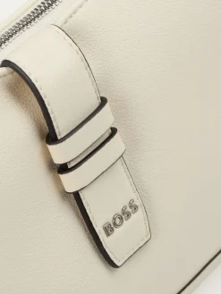 – Schultertasche aus Kalbleder creme*Boss Sale