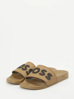Herren Boss – Slides aus Synthetik in Sand