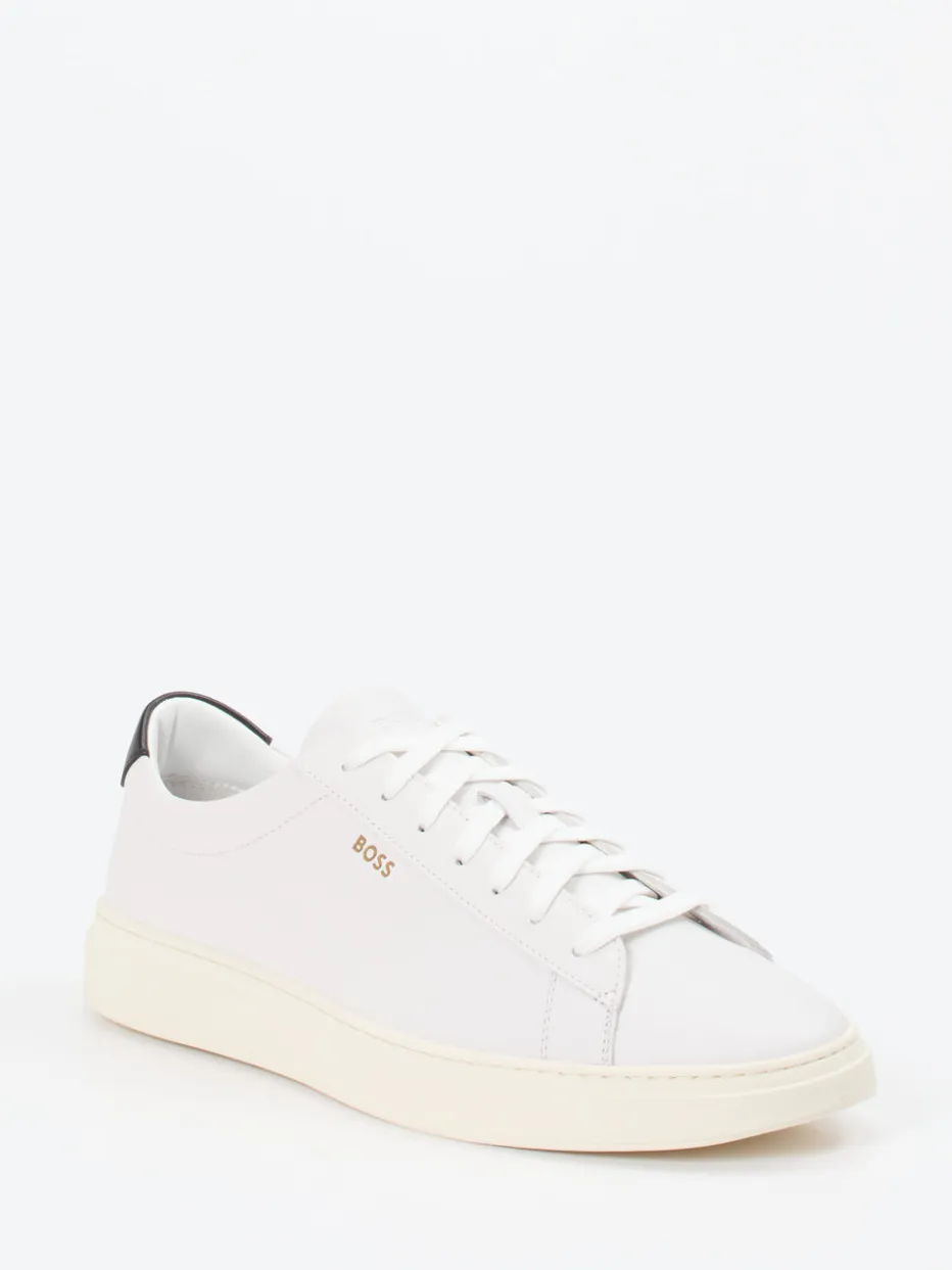 – Sneaker aus Glattleder in Offwhite*Boss Sale