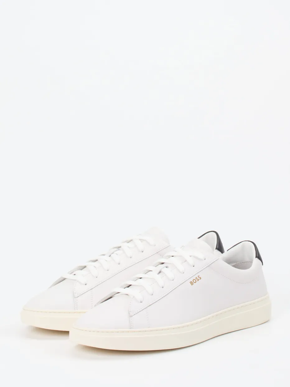 – Sneaker aus Glattleder in Offwhite*Boss Sale