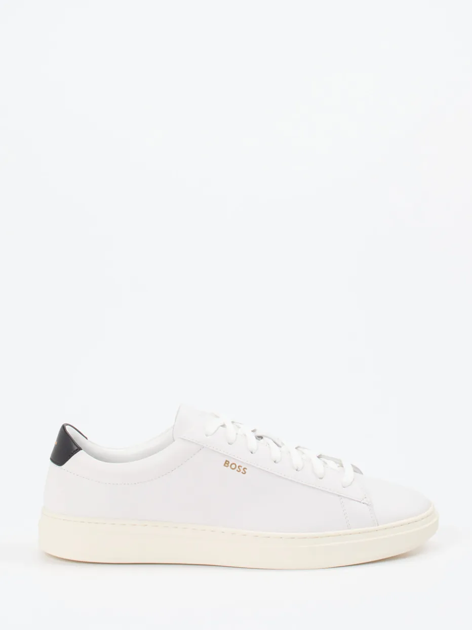 – Sneaker aus Glattleder in Offwhite*Boss Sale