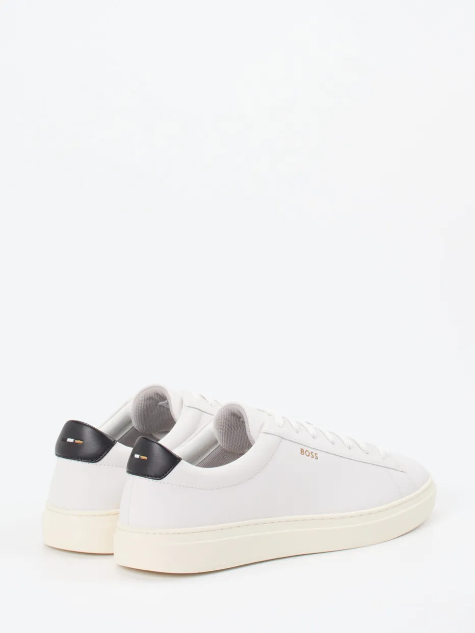 – Sneaker aus Glattleder in Offwhite*Boss Sale