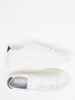 – Sneaker aus Glattleder in Offwhite*Boss Sale