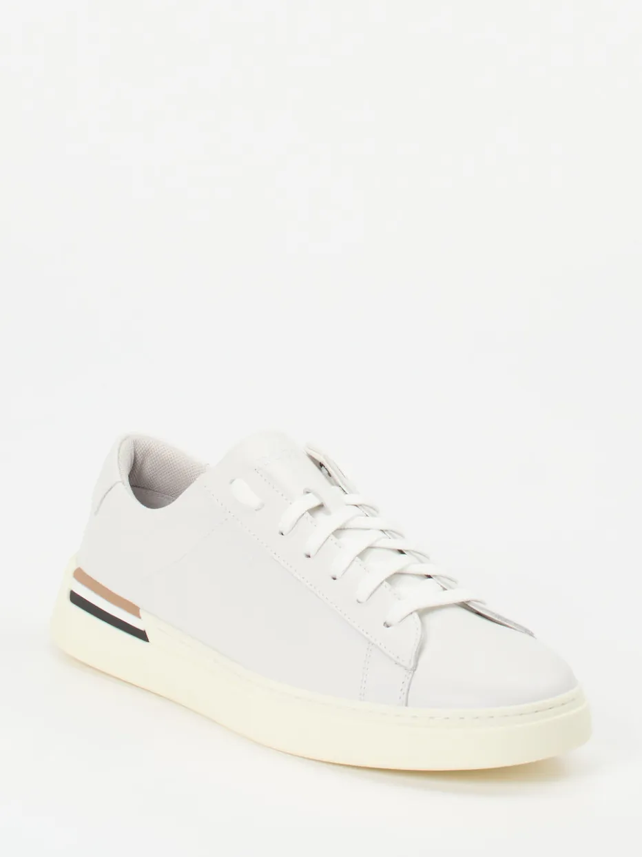 Herren Boss – Sneaker aus Glattleder in Hellgrau