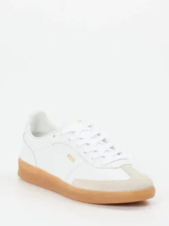 Damen Boss – Sneaker aus Kalbleder in -Beige