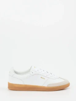 Damen Boss – Sneaker aus Kalbleder in -Beige