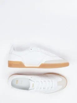 Damen Boss – Sneaker aus Kalbleder in -Beige