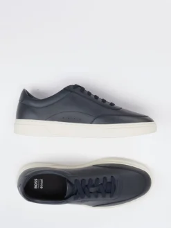 Herren Boss – Sneaker aus Kalbleder Dunkel