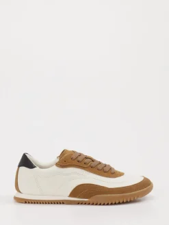 – Sneaker aus Leder-Mix Offwhite Cognac*Boss Online
