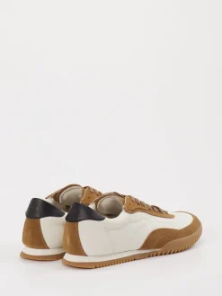 – Sneaker aus Leder-Mix Offwhite Cognac*Boss Online