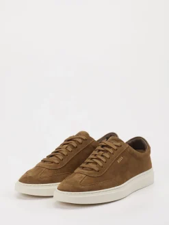Herren Boss – Sneaker aus Veloursleder cognac