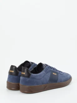 – Sneaker aus Veloursleder Dunkel*Boss New