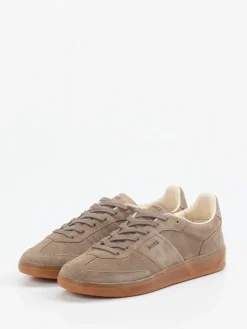 – Sneaker aus Veloursleder in Taupe*Boss Sale