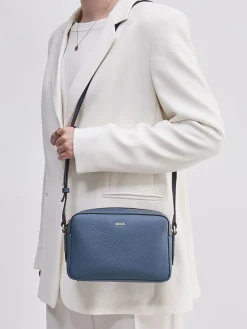 Damen Boss – Umhängetasche aus Leder in Jeans