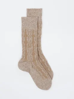 – Stricksocken aus Wolle in Beige*Burlington Best