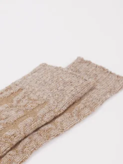 – Stricksocken aus Wolle in Beige*Burlington Best