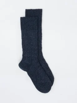 – Stricksocken aus Wolle in Dunkel*Burlington Online