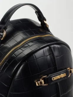 Damen CAFèNOIR – Mini-Rucksack aus Synthetik mit Kroko-Prägung