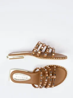 – Pantolette aus Kalbleder cognac*CAFèNOIR