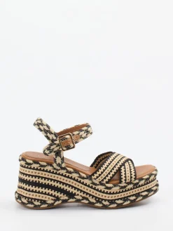 – Plateau-Sandale aus geflochtenem Textil*CAFèNOIR Sale