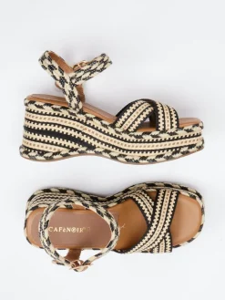 – Plateau-Sandale aus geflochtenem Textil*CAFèNOIR Sale