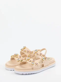 Damen CAFèNOIR – Sandalen aus Kalbleder mit Strass