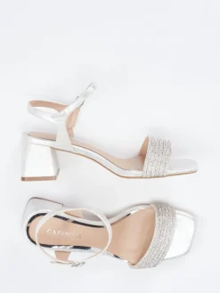 – Sandalette aus Metallicleder*CAFèNOIR Clearance