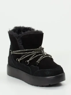 – Schnürstiefelette aus Veloursleder*CAFèNOIR Clearance