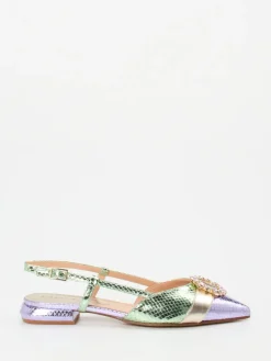 – Slingback-Ballerinas aus Metallicleder fliederfarben*CAFèNOIR Sale