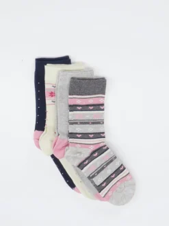 Kinder Camano – Crew-Socken aus Textil mit Norweger-Muster