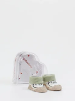 Kinder Camano – Erstlingssöckchen aus Textil in Hellbraun