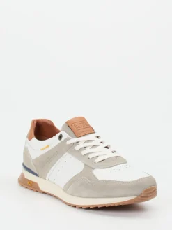 Herren Camel Active – Retro-Sneaker aus Kalbleder Off-White