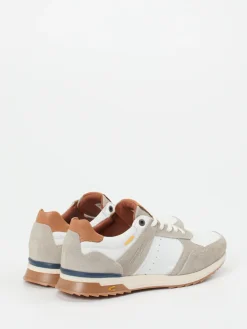 Herren Camel Active – Retro-Sneaker aus Kalbleder Off-White