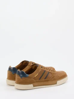Herren Camel Active – Sneaker aus Leder und Mesh cognac