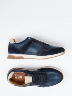 Herren Camel Active – Sneaker aus Kalbleder in Marine