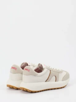 – Retro-Sneaker aus Velours- und Glattleder Offwhite*Camper Sale