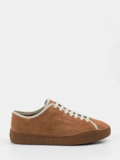 Damen Camper – Sneaker aus Veloursleder cognac