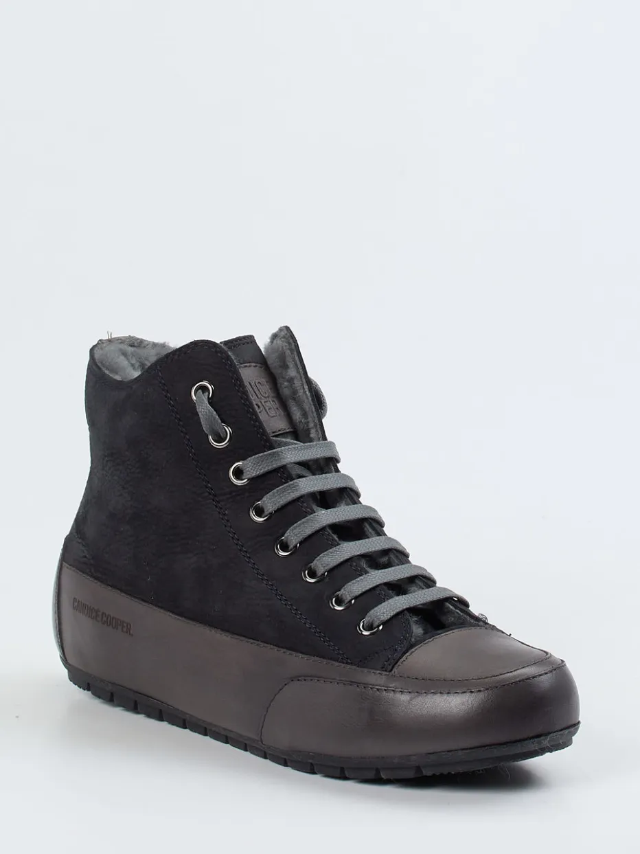 Damen Candice Cooper – High-Top Sneaker aus Nubukleder anthrazit