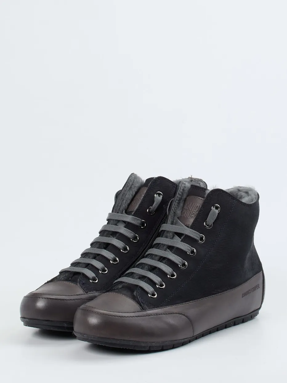 Damen Candice Cooper – High-Top Sneaker aus Nubukleder anthrazit