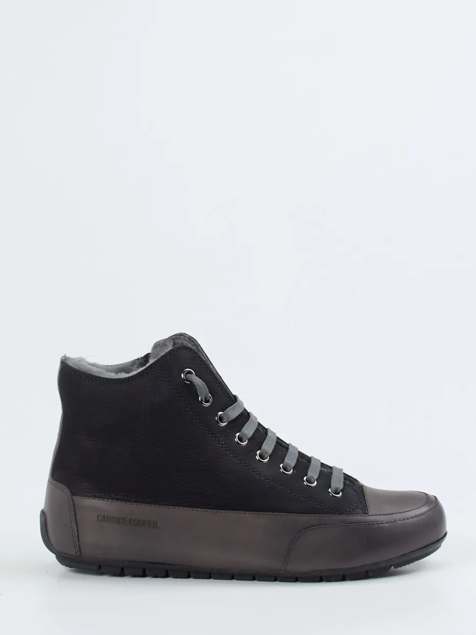 Damen Candice Cooper – High-Top Sneaker aus Nubukleder anthrazit