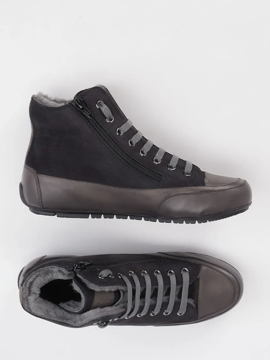 Damen Candice Cooper – High-Top Sneaker aus Nubukleder anthrazit