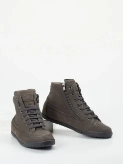 – High-Top Sneaker aus Nubukleder Anthrazit*Candice Cooper Clearance