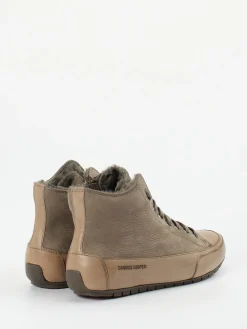 Damen Candice Cooper – High-Top Sneaker aus Nubukleder Taupe