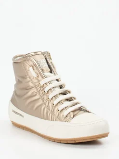 – High-Top Sneaker aus Metallicleder*Candice Cooper Hot