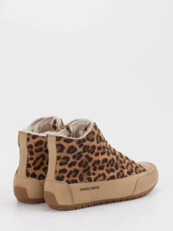 – High-Top Sneaker aus Veloursleder Leoprint*Candice Cooper