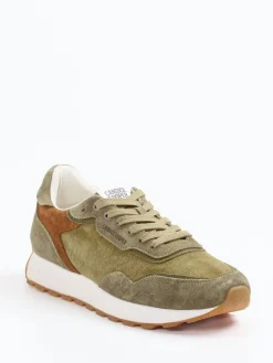 Herren Candice Cooper – Retro-Sneaker aus Veloursleder oliv