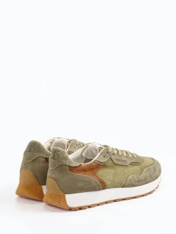 Herren Candice Cooper – Retro-Sneaker aus Veloursleder oliv