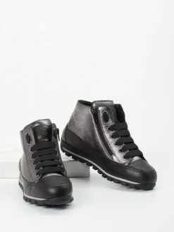 – Schnürboots aus Nubukleder Anthrazit*Candice Cooper Discount